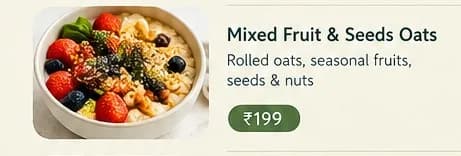 Mixed Fruit and Seeds Oats.